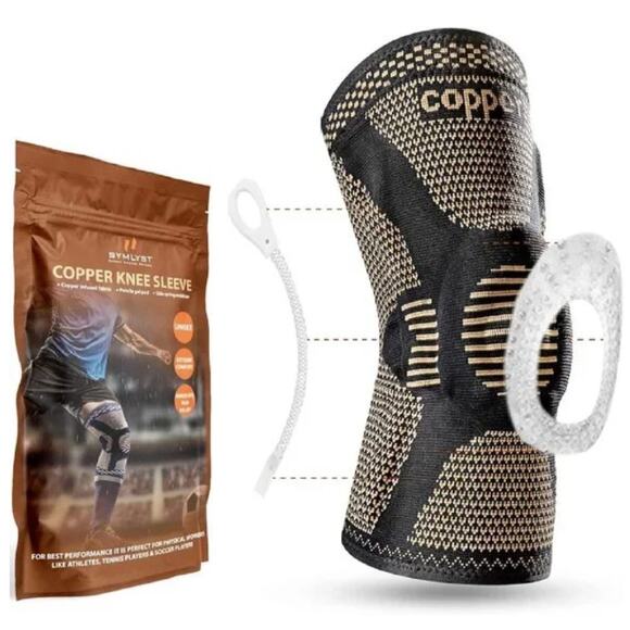 SYMLYST Other - SYMLYST Copper Knee Brace Compression Sleeve with Side Spring Stabilizer